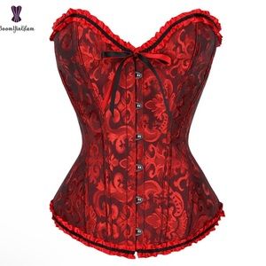 Red Steampunk Korset Women